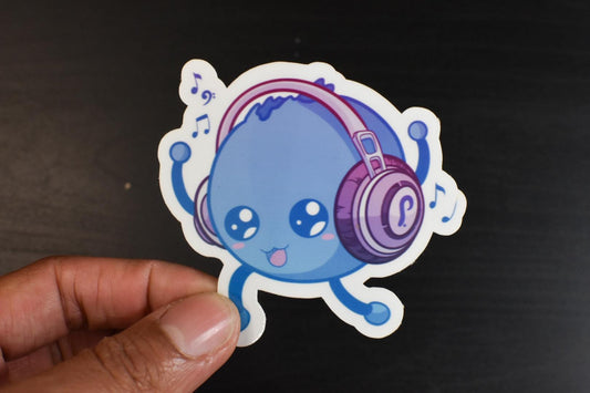 Boppin Blueberry Die-Cut Vinyl Sticker
