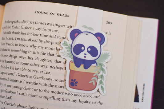 Plants and Pandas Magnetic Bookmark