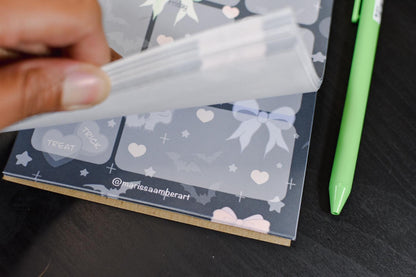 Handmade Pastel Goth Weekly Planner Pad | 5in x7in