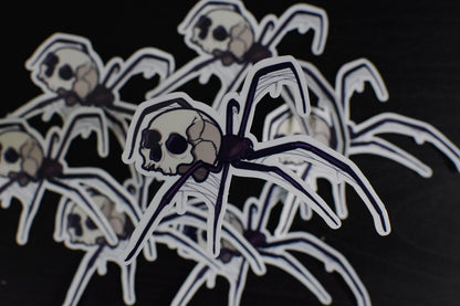 Spider Skull Die-Cut Vinyl Sticker